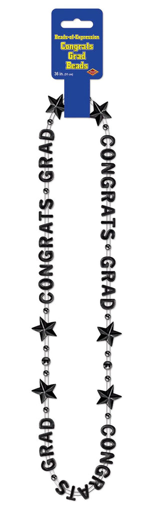 Congrats Grad Beads Black