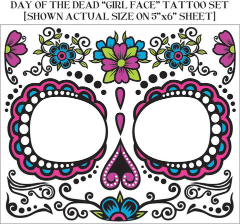 Day Of Dead Face Tattoo