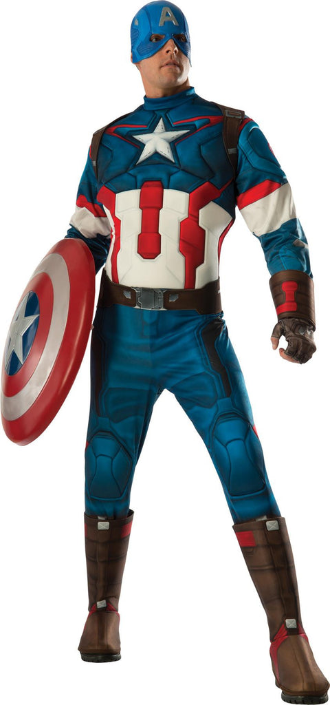 Captain America Dlx Adult Xlg