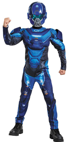 Blue Spartan Muscle Child 7-8