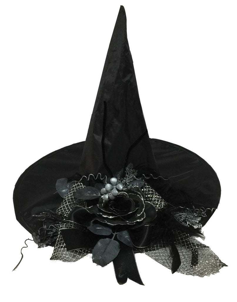 Witch Hat W-black Flower