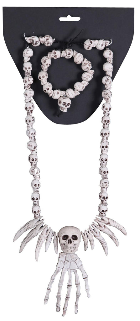 Necklace Bracelet Combo-skulls