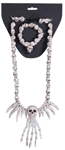 Necklace Bracelet Combo-skulls