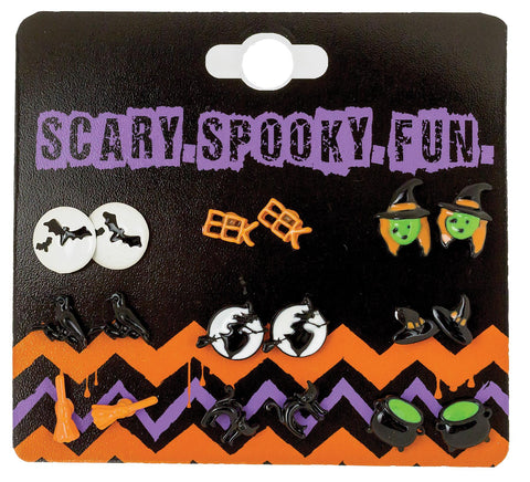 Earrings 9pk W-spooky Characte