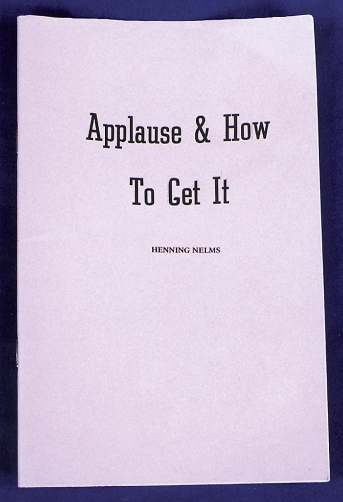 Applause And How To Get It